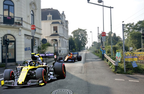 Montage: Formel 1 auf der Kaiserstraße